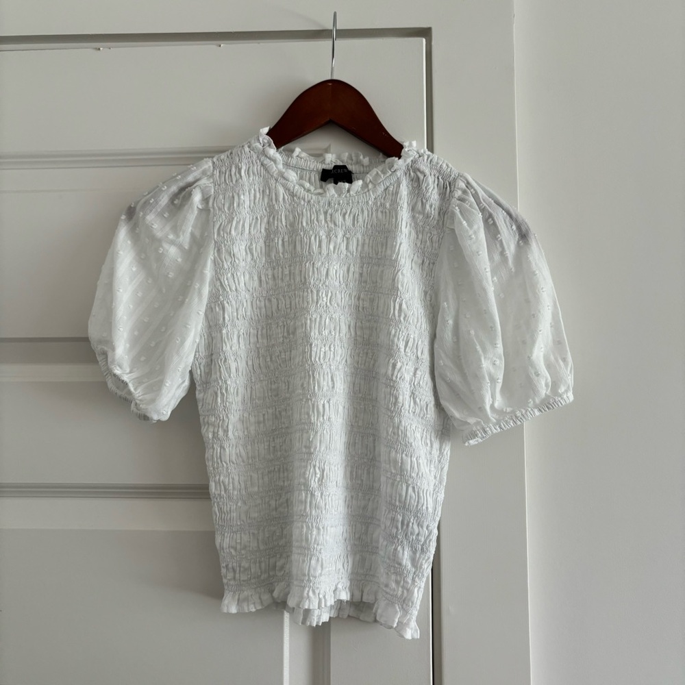 J crew retail Swiss dot top super cute cropped new